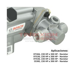 Bomba de alta presión de aceite Bosch HP020X, R98620020X para DT466E, I530E, HT530 Navistar 230-300 HP, 1830177C92, 1842722C91