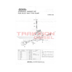 Juego de juntas de bomba lineal Diesel Bosch Zexel 9411610989, 131499-2120