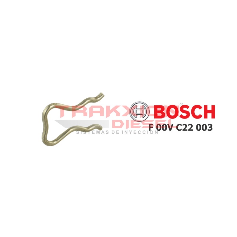 Estribo, grapa, seguro, clip F00RJ00322, F00VC22003 de conexión de retorno de inyector Diesel Bosch