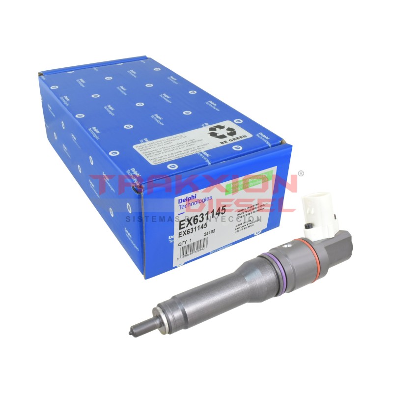 Inyector Smart F2P Diesel Reman EX631145 Delphi para Paccar MX13, 1925657, 1952045, 1972591, 1972591PEX, BEBJ1D00003