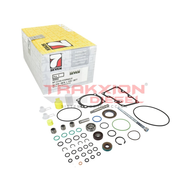 Kit juntas ligas Seven 35650 de bomba Diesel hidráulica para C7 C9, Cat, 3190676, 3190677, 10R8898, 319-0676, 319-0677, 10R-8898