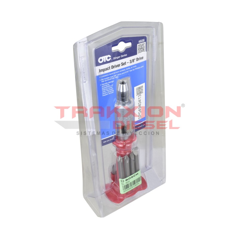 Llave De Impacto De 3/8 pulgadas incluye Set De 8 Puntas OTC4608
