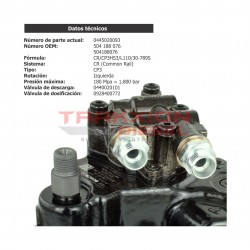 Bomba Bosch de alta presión Diesel CP3 para Case & New Holland 0445020093 504188076
