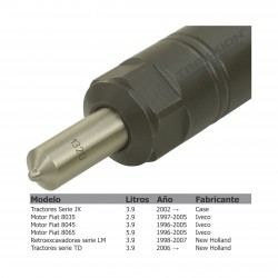 Inyector Diesel Bosch para Retroexcavadora LB75, Manipulador Telescópico, LM410, LM420, LM425, LM430, LM630, LM640 , New Holland