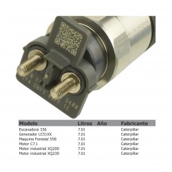 Inyector Diesel Denso para C7.1 XQP200, LC51XX, Excavadora 336, Caterpillar, 295050-0361, 3707281, 370-7281