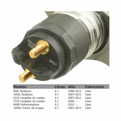 Inyector Diesel CRIN Bosch para 6.7 Case & New Holland, 0445120057, 0986435552, 2854608, 504091505