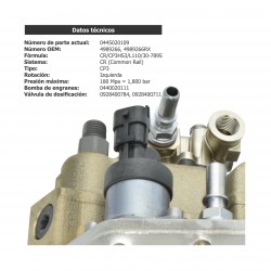 Bomba Diesel CP3 Bosch para SAA6D107 Komatsu, 0445020109, 0445020176, 0986437375, 4989266, 5262703, 6754721012, 6754-72-1012