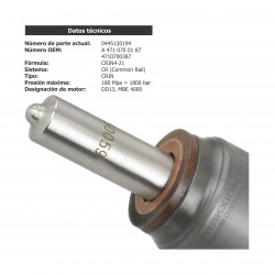 Inyector Diesel para Sterling A9500 , Western Star 4700, 4800, 4900, 5700, 0445120194