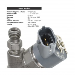 Inyector Diesel CRI Bosch para 3.0 BMW, 0445110039, 0445110047, 0445110266, 0986435017, 0986435018, 0986435019, 0986435022