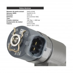 Inyector Diesel CRI Bosch para Ducato Maxi Multijet 3.0 Fiat, 2006-2014, 0445110247, 0445110248, 0986435163, 71793015, 504088823