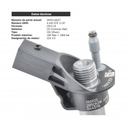 Inyector Diesel Piezoeléctrico Bosch para Sprinter, OM642, MB, 0445116027, 0445116028, 0986435406, A6420701287, A642070128780