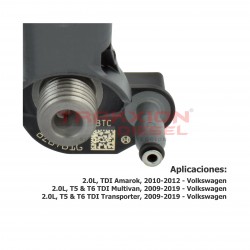 Inyector Piezo Diesel nuevo original Bosch para 2.0 TDI Amarok 2010-2012 Volkswagen, 0445116034, 0445116035, 03L130277C