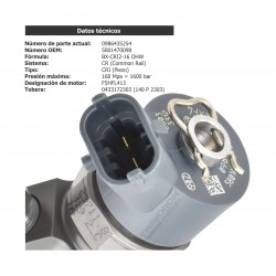 Inyector Diesel CRI Bosch para Case y New Holland, 0445110457, 0986435254, 5801470098