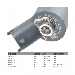 Inyector Diesel Bosch para Dozer 750M, Minicargador SR220, SR250, SV250, SV300, TR320, TV380, Case, 5801470098, 0445110457